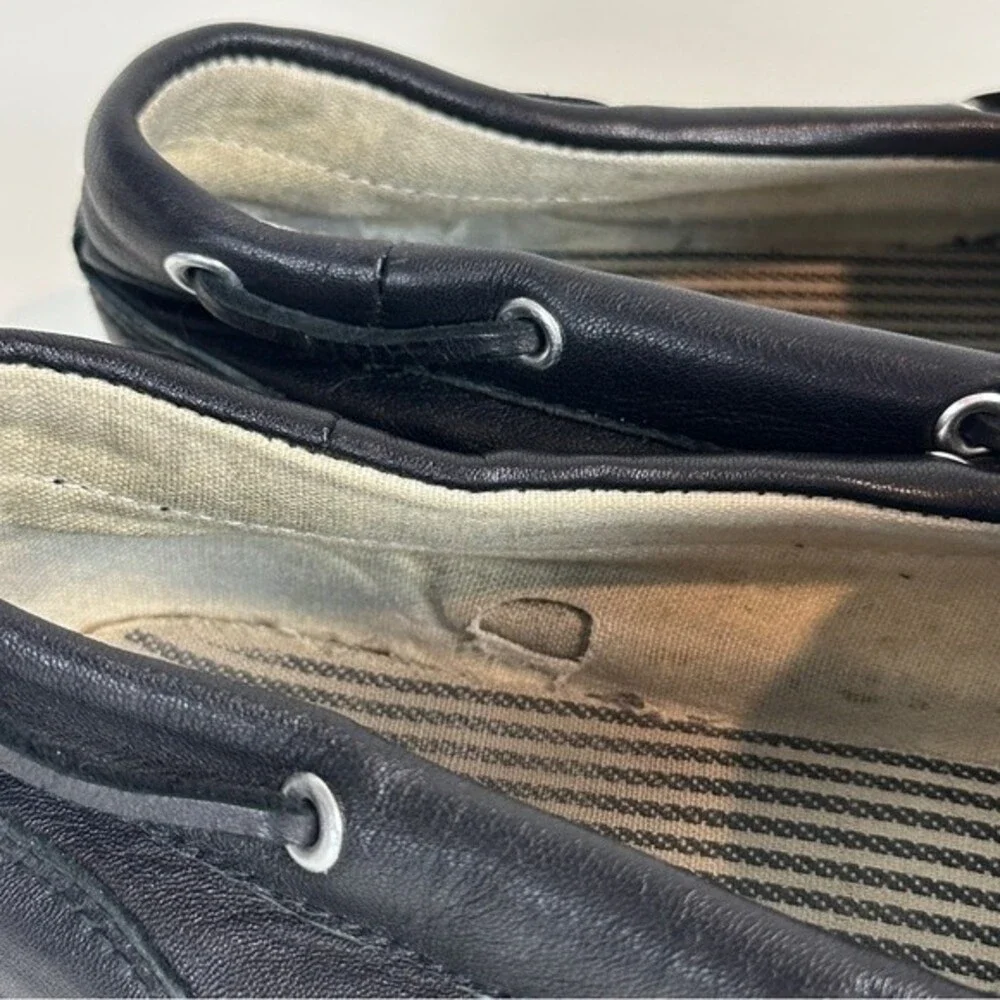 Polo Ralph Lauren Sander Leather Boat Loafers Black 13D